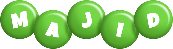 Majid candy-green logo
