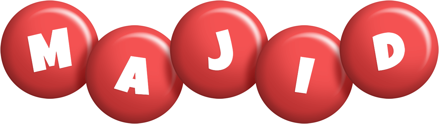 Majid candy-red logo