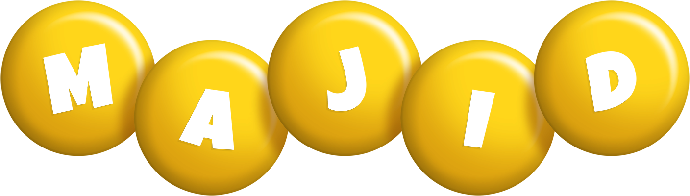 Majid candy-yellow logo