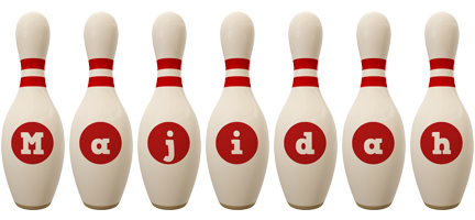 Majidah bowling-pin logo