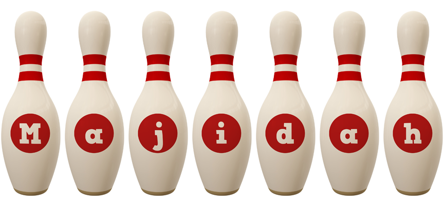 Majidah bowling-pin logo