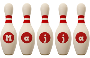 Majja bowling-pin logo