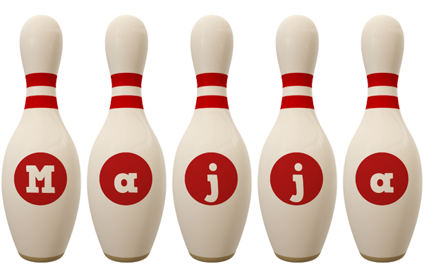 Majja bowling-pin logo