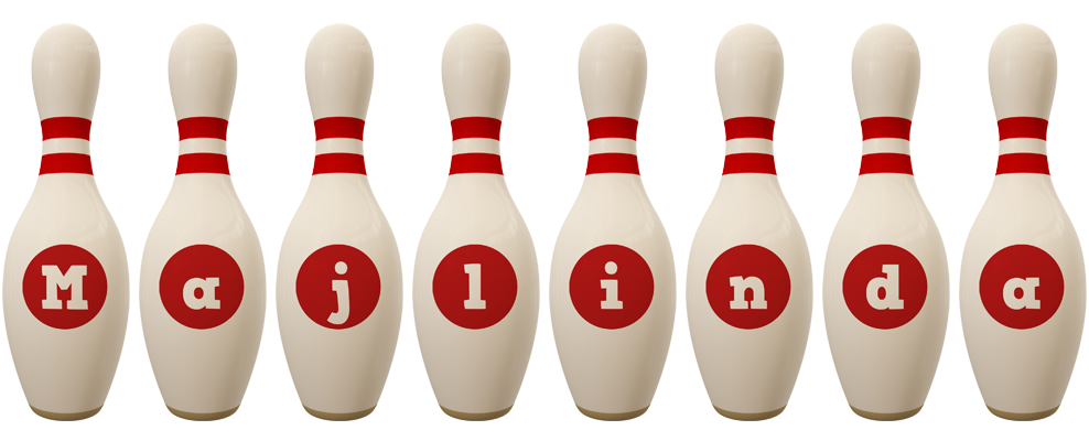 Majlinda bowling-pin logo