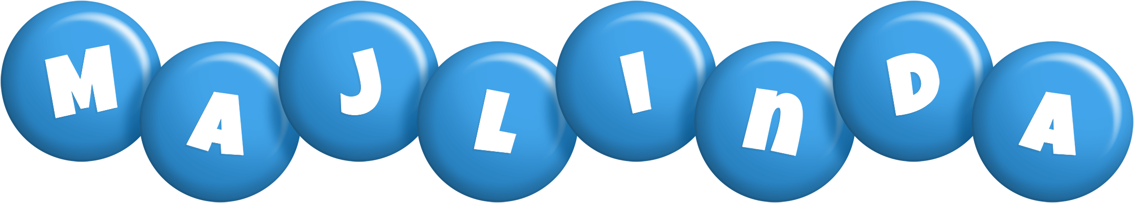 Majlinda candy-blue logo