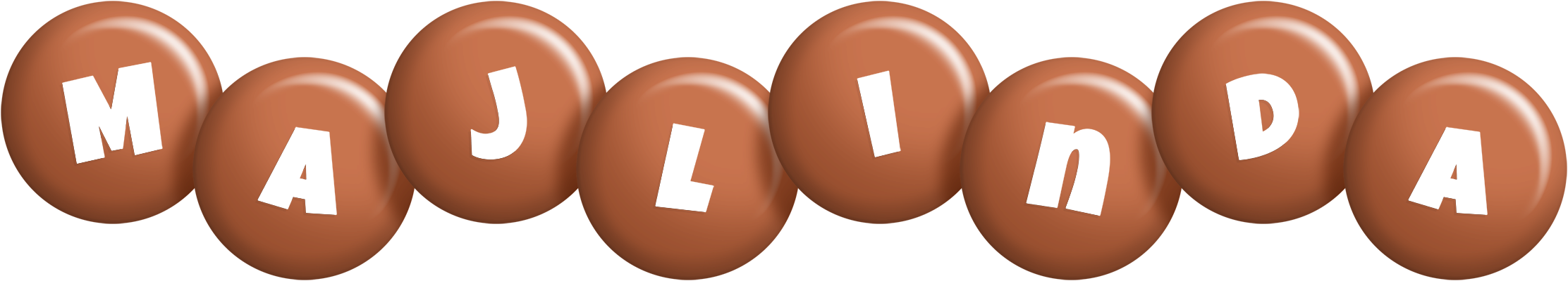 Majlinda candy-brown logo