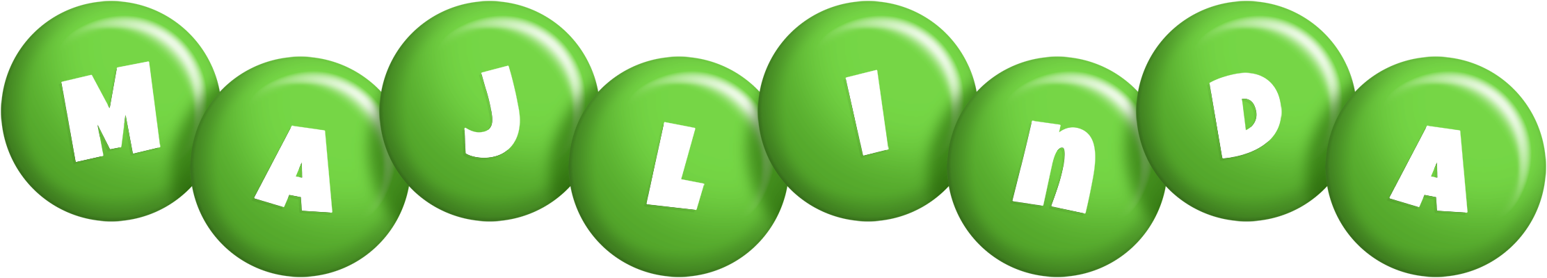 Majlinda candy-green logo