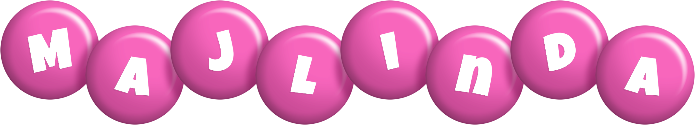 Majlinda candy-pink logo