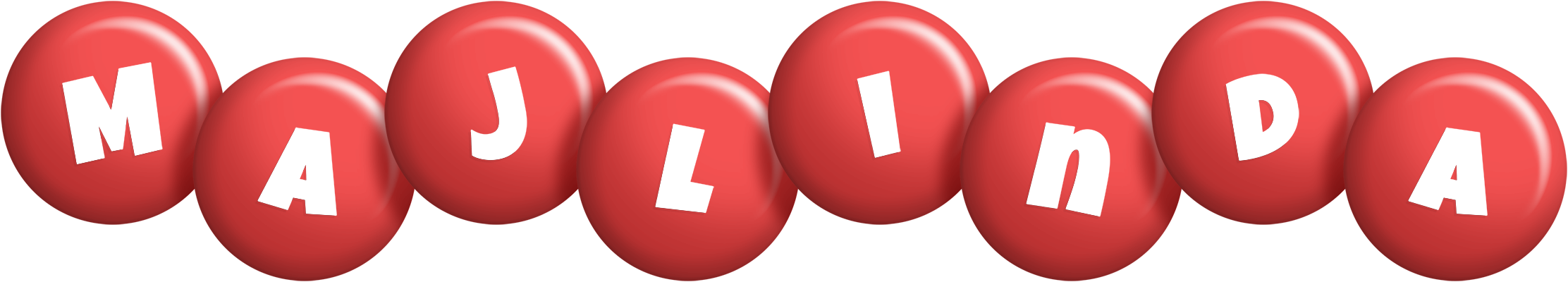 Majlinda candy-red logo
