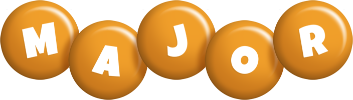 Major candy-orange logo