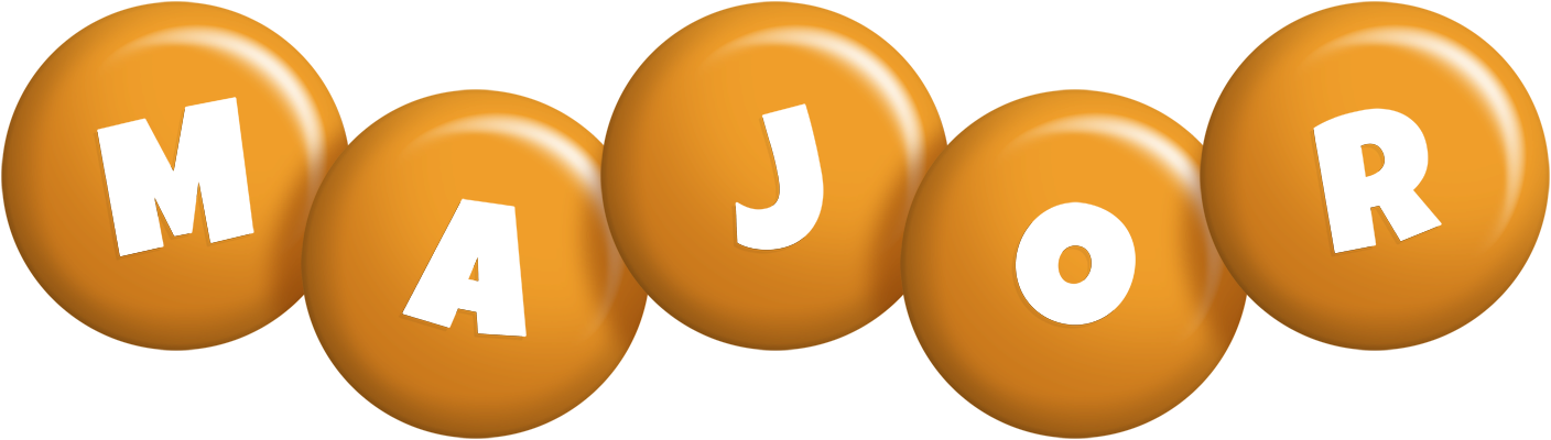 Major candy-orange logo