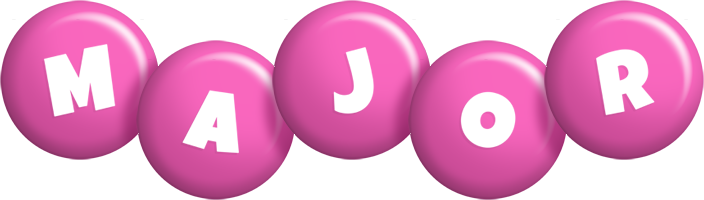 Major candy-pink logo