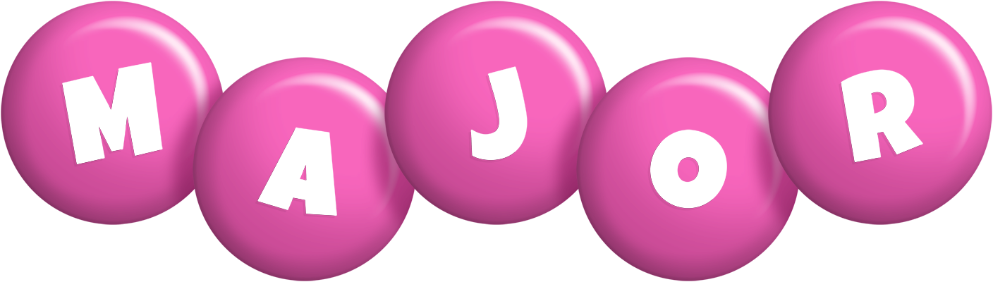 Major candy-pink logo
