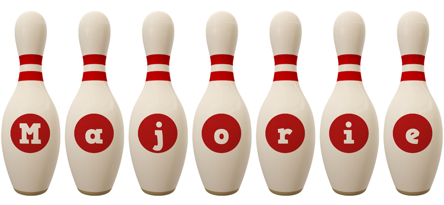 Majorie bowling-pin logo