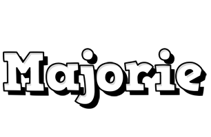 Majorie snowing logo