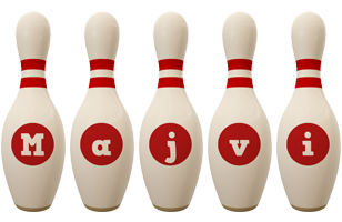 Majvi bowling-pin logo