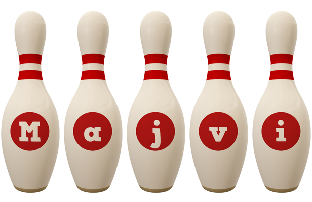 Majvi bowling-pin logo