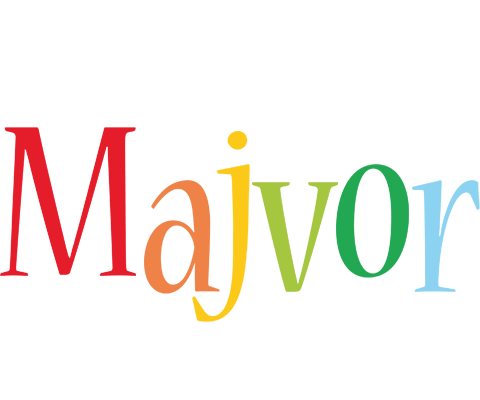 Majvor birthday logo