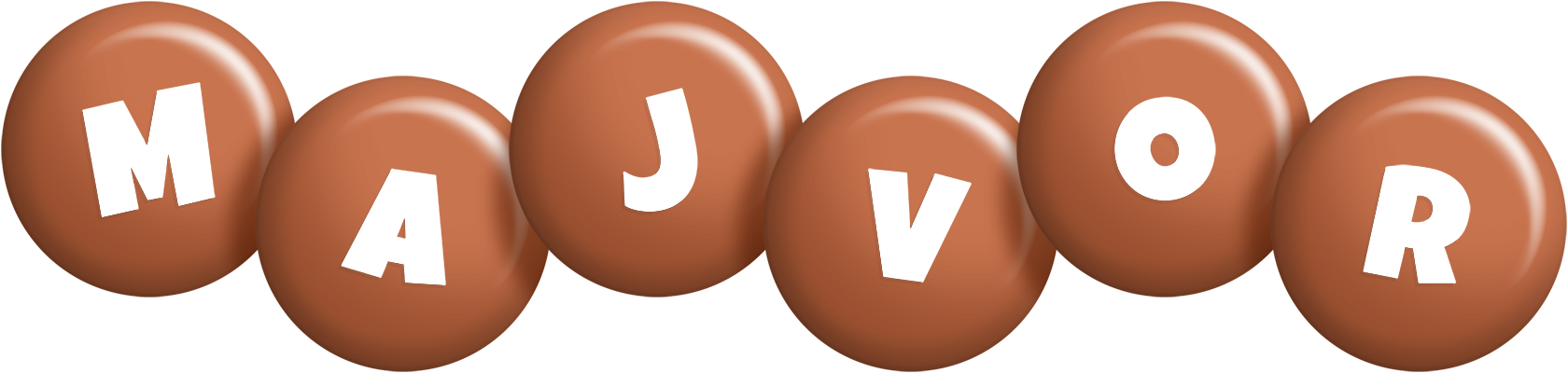 Majvor candy-brown logo