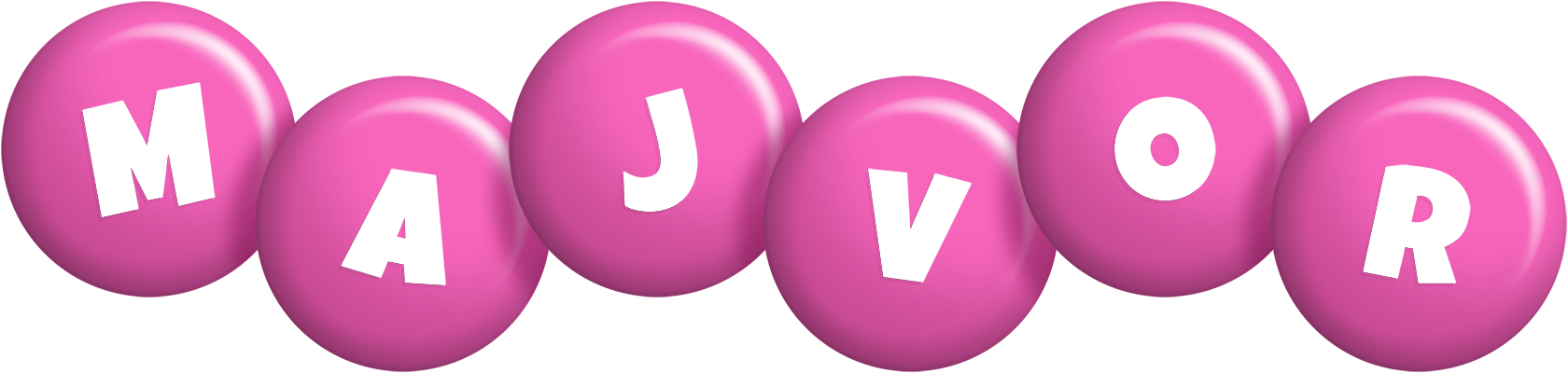 Majvor candy-pink logo