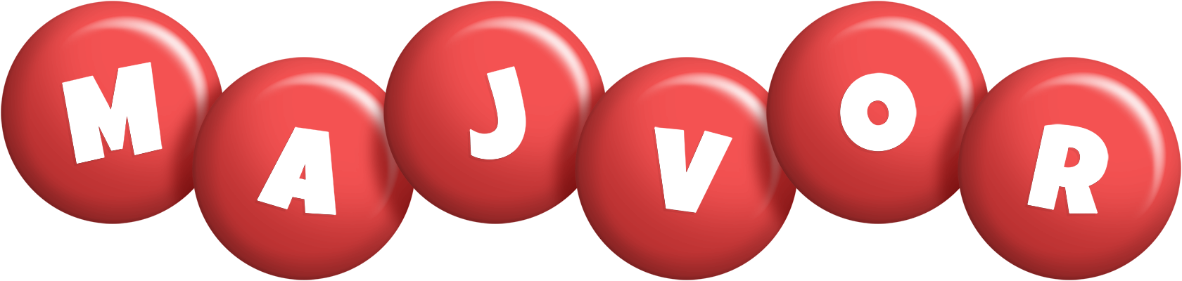 Majvor candy-red logo