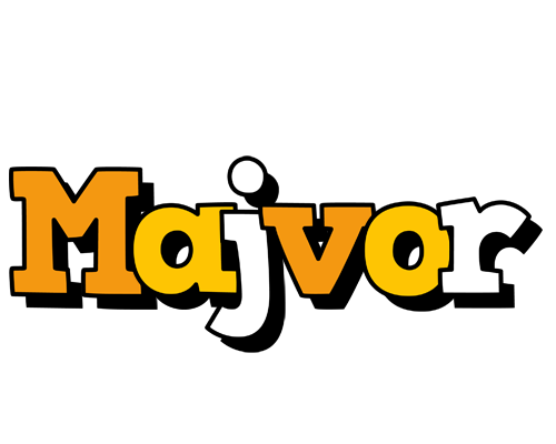 Majvor cartoon logo