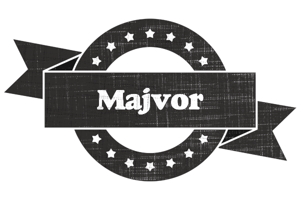 Majvor grunge logo