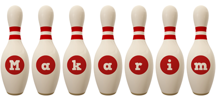 Makarim bowling-pin logo