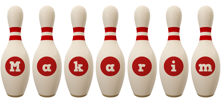 Makarim bowling-pin logo