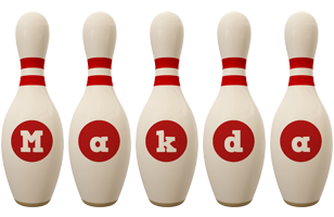 Makda bowling-pin logo