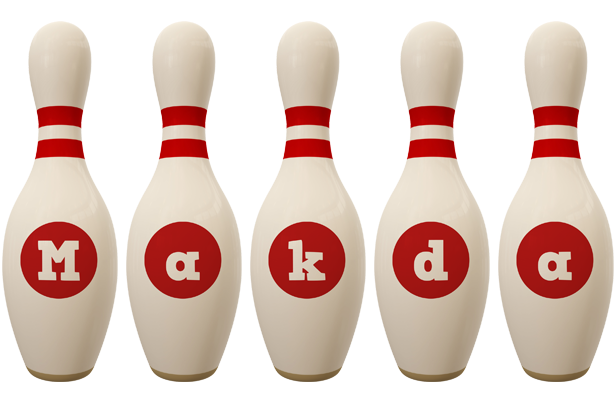 Makda bowling-pin logo