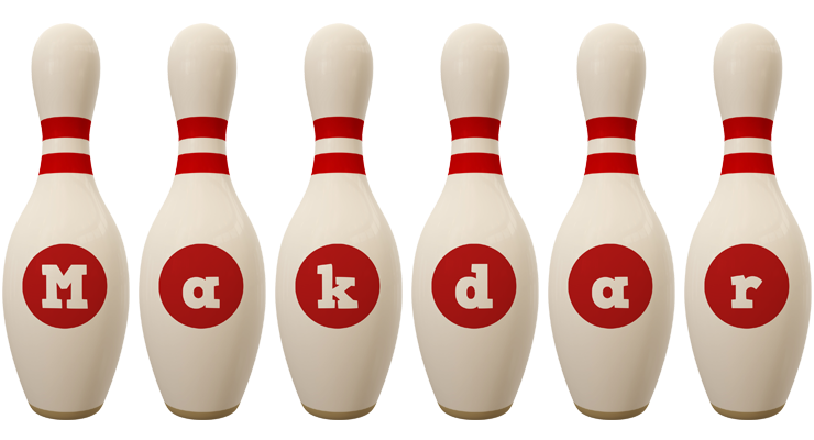 Makdar bowling-pin logo
