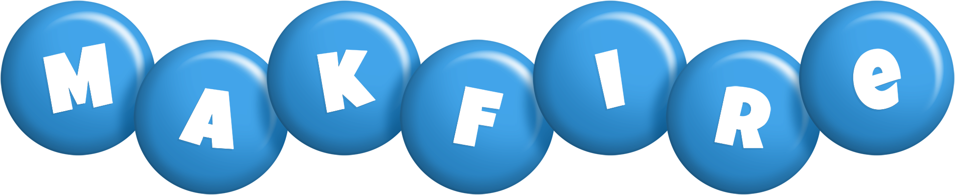 Makfire candy-blue logo
