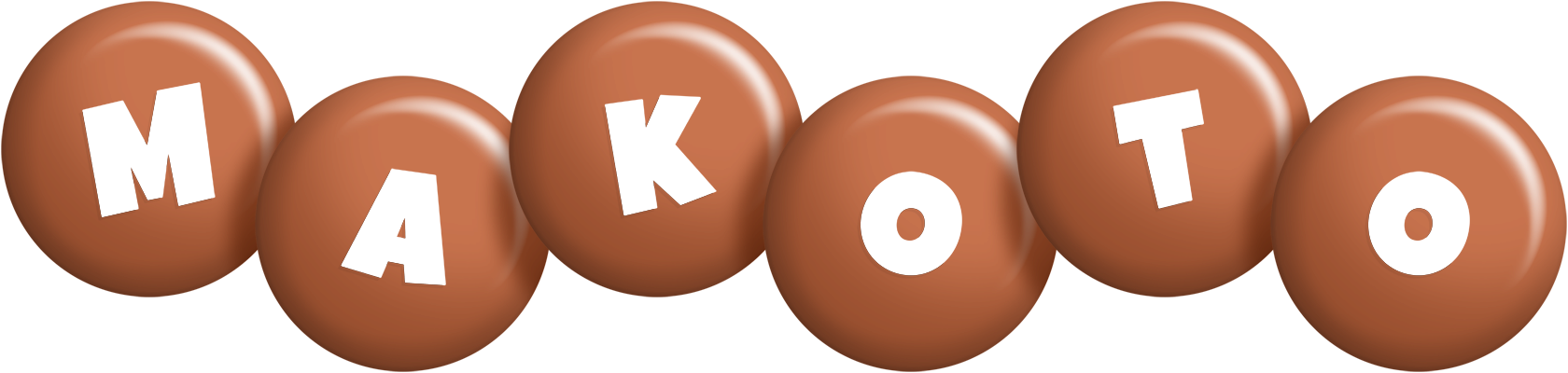 Makoto candy-brown logo