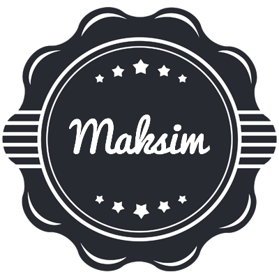 Maksim badge logo