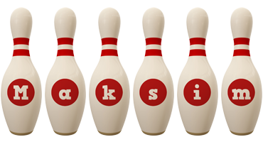 Maksim bowling-pin logo