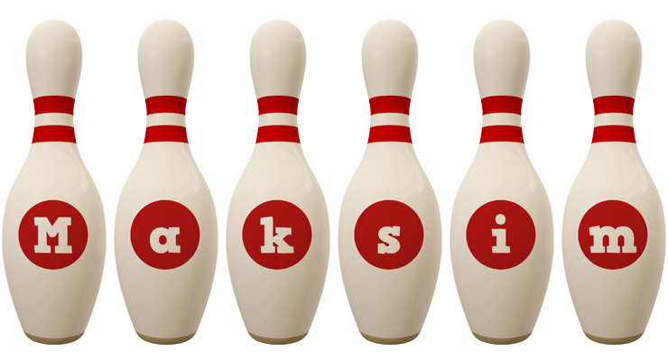 Maksim bowling-pin logo