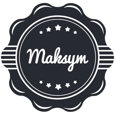 Maksym badge logo