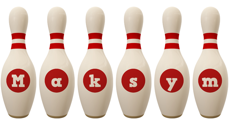 Maksym bowling-pin logo