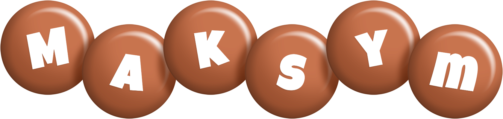 Maksym candy-brown logo