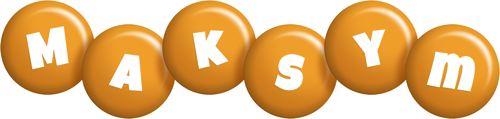 Maksym candy-orange logo
