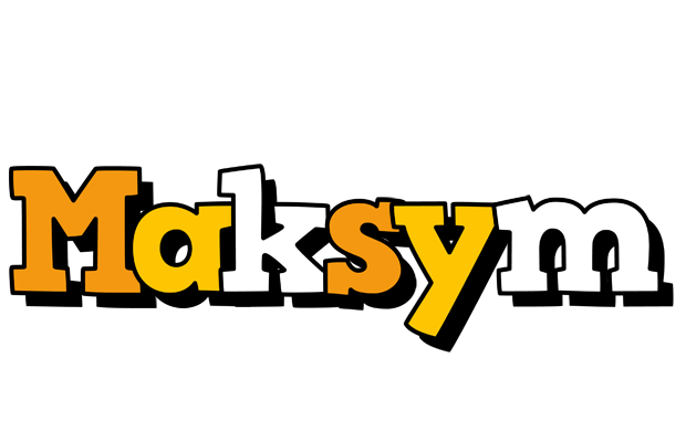 Maksym cartoon logo