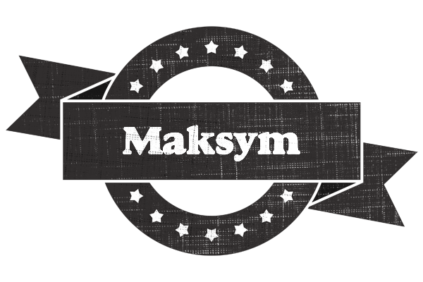 Maksym grunge logo