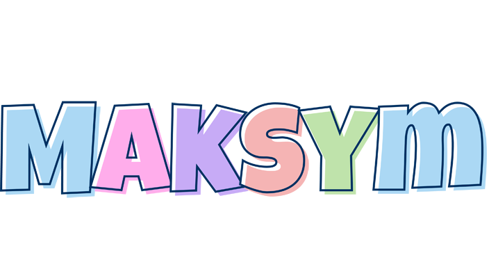 Maksym pastel logo