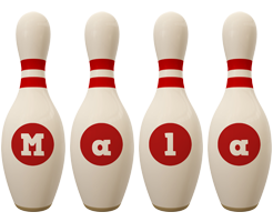 Mala bowling-pin logo
