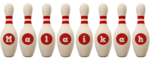 Malaikah bowling-pin logo