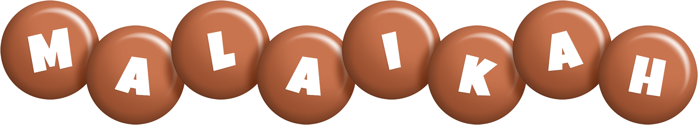 Malaikah candy-brown logo