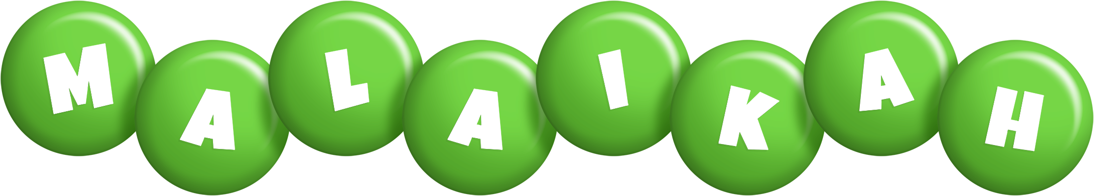 Malaikah candy-green logo