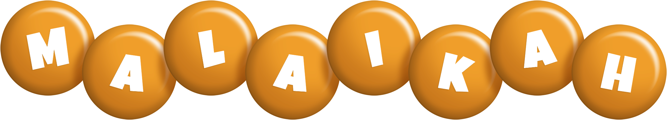 Malaikah candy-orange logo
