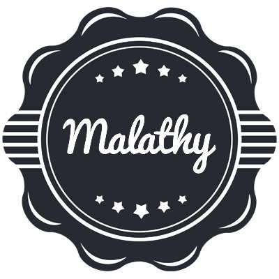 Malathy badge logo